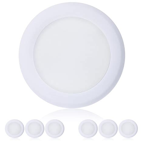 surface mount leds for junction boxes|6'' Dimmable Flush Mount Ceiling Light, 15W Low Profile Surface .